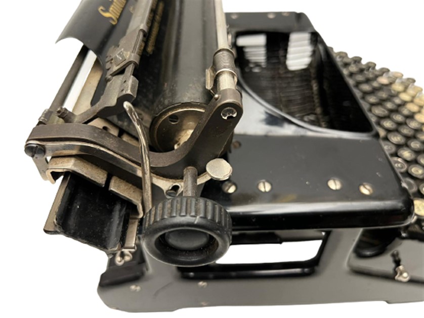 1908 AMERİCAN USA SMİTH PREMİER  TYPEWRITER NO 10 CİFT KLAVYELİ MEKANİK CAM TUŞLU MEKANİK METAL KASA FUL DAKTİLO