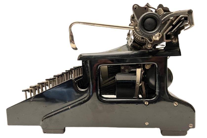 1908 AMERİCAN USA SMİTH PREMİER  TYPEWRITER NO 10 CİFT KLAVYELİ MEKANİK CAM TUŞLU MEKANİK METAL KASA FUL DAKTİLO