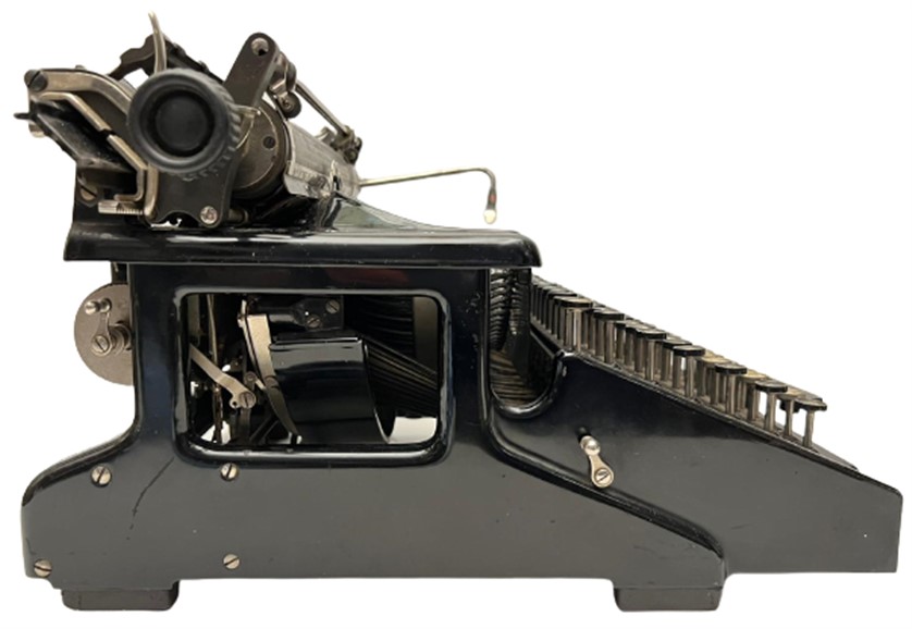 1908 AMERİCAN USA SMİTH PREMİER  TYPEWRITER NO 10 CİFT KLAVYELİ MEKANİK CAM TUŞLU MEKANİK METAL KASA FUL DAKTİLO