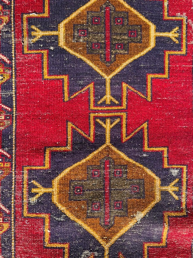 EL DOKUMA KÖK BOYA  YÜN  KİLİM  MANİSA YÖRESİ 