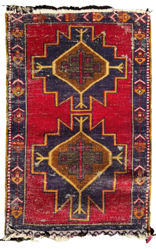 EL DOKUMA KÖK BOYA  YÜN  KİLİM  MANİSA YÖRESİ 