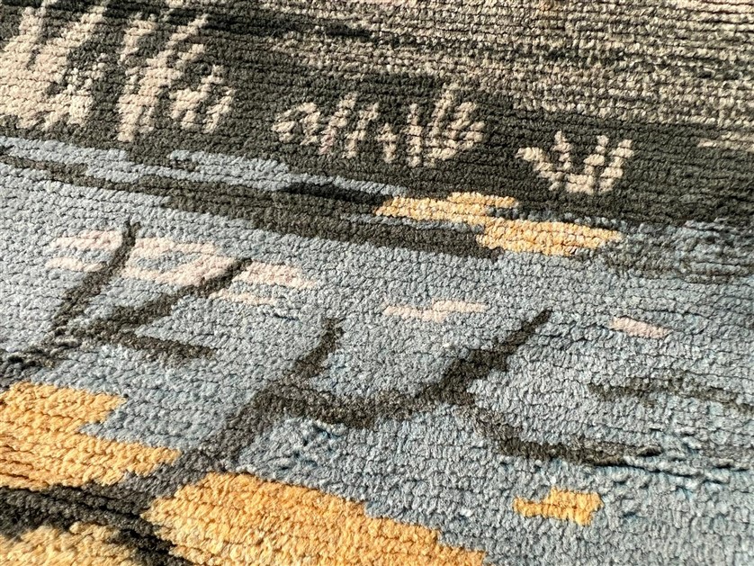 FLOŞ KADİFE DOKUMA SARAYDAN KIZ KACIRMA TEMALI BÜYÜK BOY DUVAR HALISI