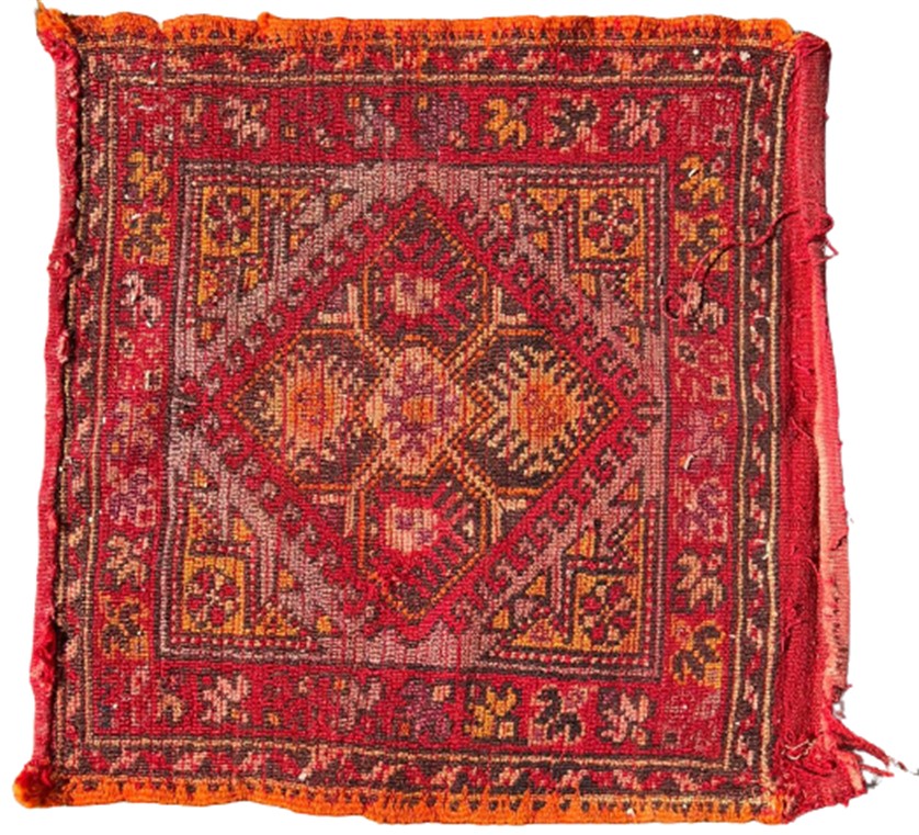 OSMANLI TAMAMI EL DOKUMA KOR BOYA SEDİR ÜZERİ KİLİM