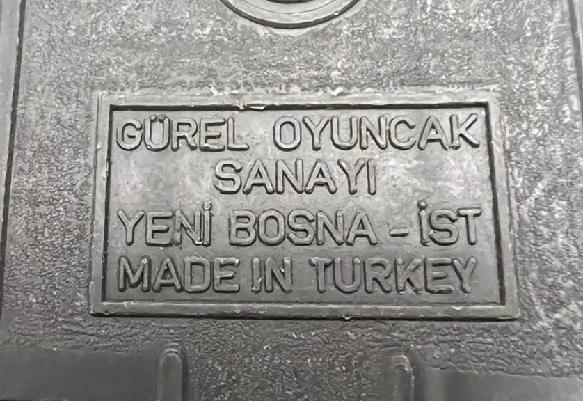 GÜREL TÜRK MALI SARI RENKDE TENEKE 19 NUMARALI SEHEEL REKLAMLI  ALT KISMI PLASTİK OYUNCAK TOFAŞ DOĞAN OYUNCAK YARIŞ ARABA