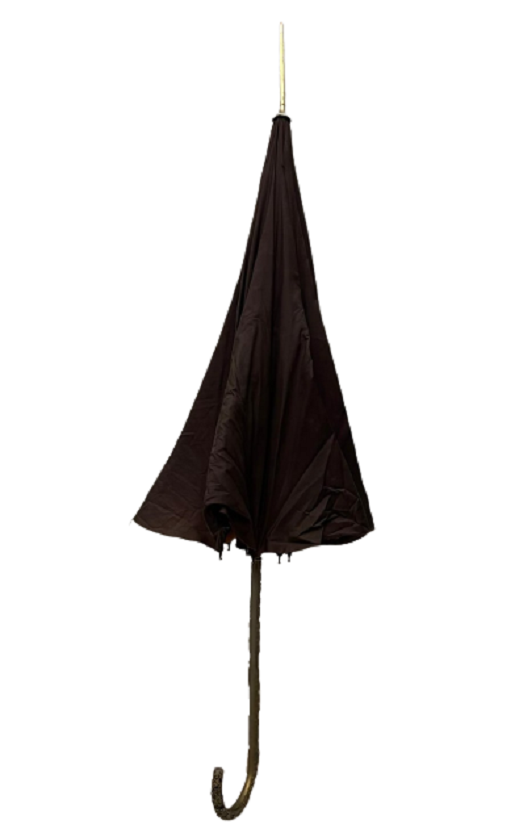 1920GÜMÜŞ İŞLEMELİ UZUN KİBAR SAPLI ÜZERİ FUL İŞLEME GÜNEŞ VE YAGMURDA KULLANILAN ŞEMSİYE 10 CUBUK TELLİ 