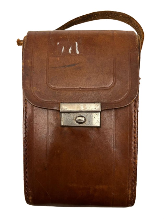 1934 GERMANY KODAK JUNİOR 620 CAMERA VİNTAGE ORİJİNAL DERİ ÇANTASINDA  KÖRÜKLÜ FOTOĞRAF MAKİNESİ