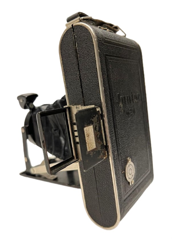 1934 GERMANY KODAK JUNİOR 620 CAMERA VİNTAGE ORİJİNAL DERİ ÇANTASINDA  KÖRÜKLÜ FOTOĞRAF MAKİNESİ