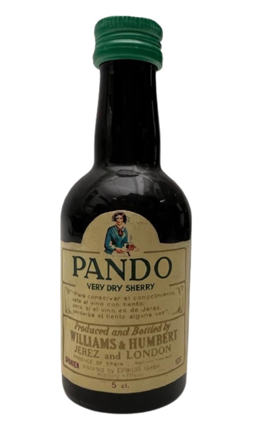 PANDO VERY DRY SHERRY 50 ML MİNYATÜR İÇKİ LİKÖR ŞİŞESİ KAPAGI ACILMAMIŞ DOLU KOLEKSİYON