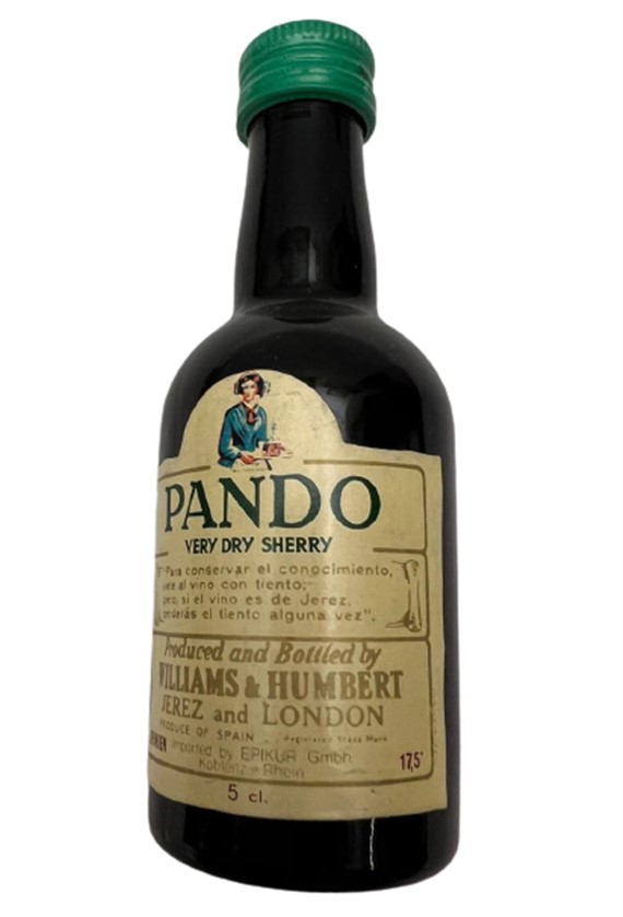 PANDO VERY DRY SHERRY 50 ML MİNYATÜR İÇKİ LİKÖR ŞİŞESİ KAPAGI ACILMAMIŞ DOLU KOLEKSİYON