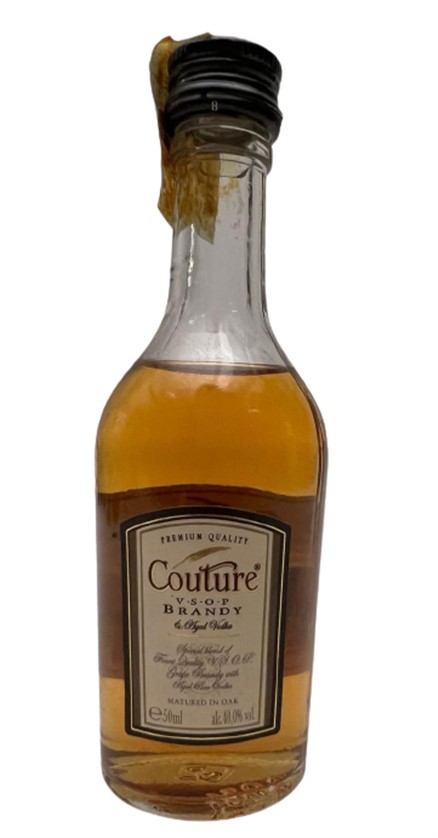 COUTURE V.S.O.P BRANDY 50 ML MİNYATÜR İÇKİ LİKÖR ŞİŞESİ KAPAGI ACILMAMIŞ DOLU KOLEKSİYON