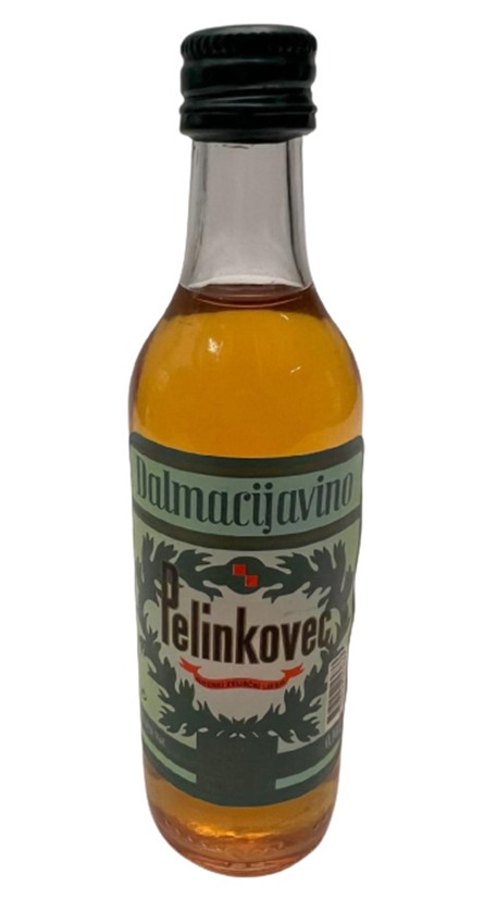 DALMACİJAVİNO PELİNKOVEC 100 ML MİNYATÜR İÇKİ LİKÖR ŞİŞESİ KAPAGI ACILMAMIŞ DOLU KOLEKSİYON 
