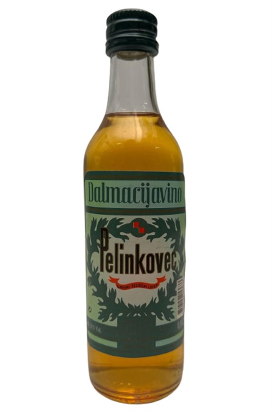 DALMACİJAVİNO PELİNKOVEC 100 ML MİNYATÜR İÇKİ LİKÖR ŞİŞESİ KAPAGI ACILMAMIŞ DOLU KOLEKSİYON 
