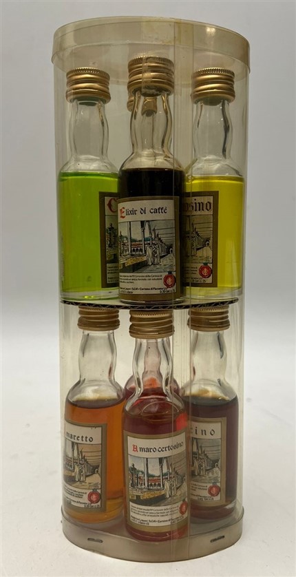 CERTOSA   LİQUOR  FARMETA 25 ML MİNYATÜR İÇKİ LİKÖR ŞİŞESİ KAPAGI ACILMAMIŞ DOLU 8 Lİ EKSİKSİZ TAM KOLEKSİYON 