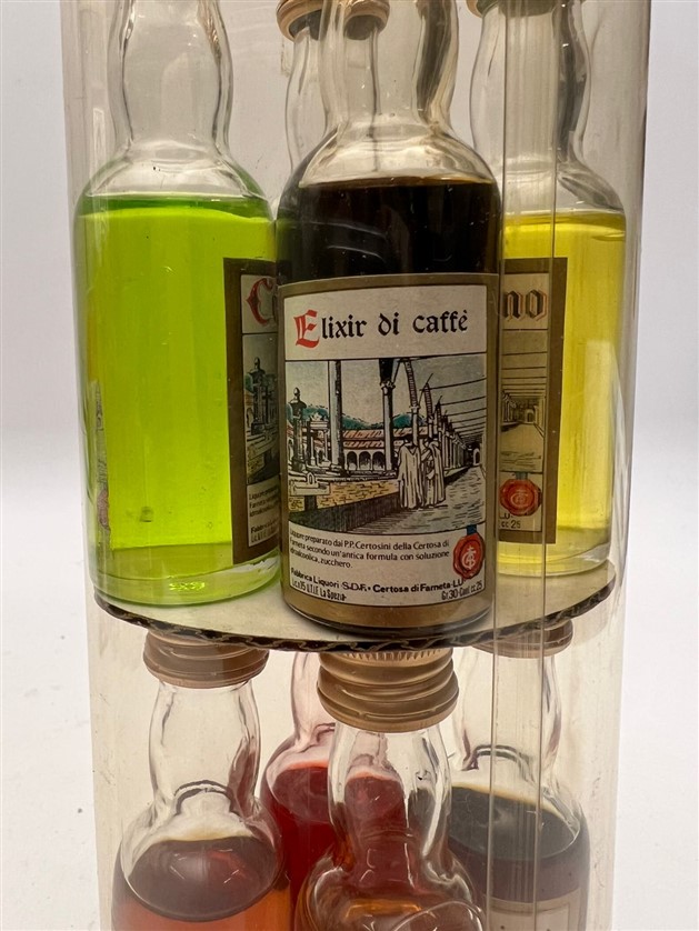 CERTOSA   LİQUOR  FARMETA 25 ML MİNYATÜR İÇKİ LİKÖR ŞİŞESİ KAPAGI ACILMAMIŞ DOLU 8 Lİ EKSİKSİZ TAM KOLEKSİYON 
