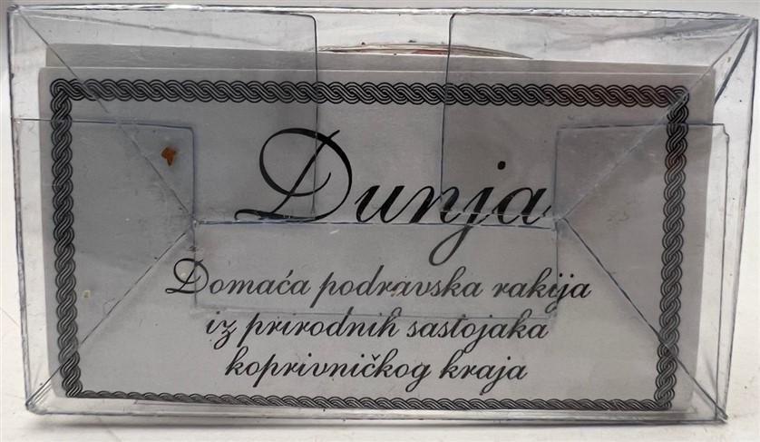 DUNJA  DOMACA RAKİJA CAM ÜJERİ EL BOYAMA KALP İŞÇİLİKLİ 50 ML MİNYATÜR İÇKİ  ŞİŞESİ KAPAGI ACILMAMIŞ DOLU KOLEKSİYON 