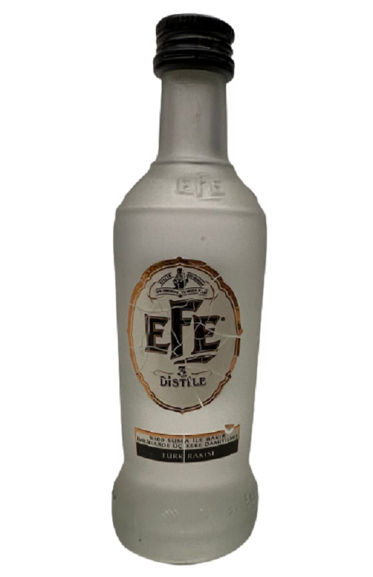 EFE 3 DİSTİLE RAKI 50 ML MİNYATÜR İÇKİ RAKI ŞİŞESİ KAPAGI ACILMAMIŞ DOLU KOLEKSİYON 
