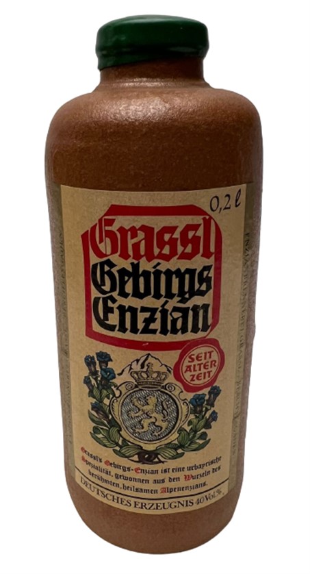 GRASSL'S GEBİRGS ENZİAN 200 ML MİNYATÜR İÇKİ LİKÖR ŞİŞESİ KAPAGI ACILMAMIŞ DOLU KOLEKSİYON 