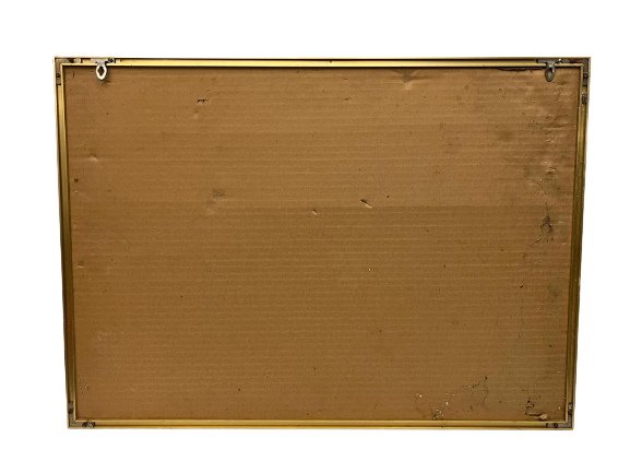 MISIR PAPİRÜS SANATINDAN EL YAPIMI KAĞIT EL CİZİM VE  BOYAMA ALİMÜNYUM METAL CERCEVESİNDE