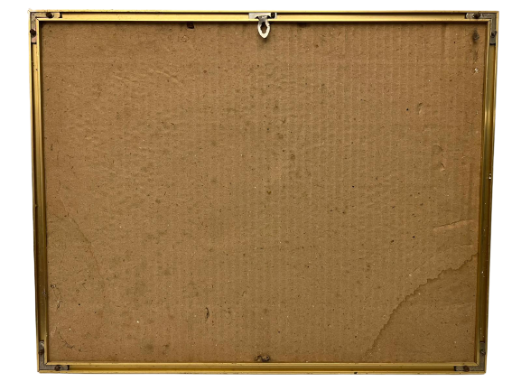 MISIR PAPİRÜS SANATINDAN EL YAPIMI KAĞIT EL CİZİM VE  BOYAMA ALİMÜNYUM METAL CERCEVESİNDE