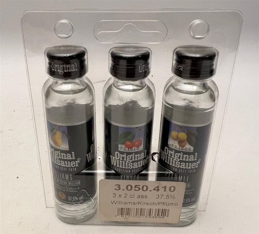 ORİGİNAL WİLLİSAUER LİQUOR  20 ML MİNYATÜR İÇKİ LİKÖR ŞİŞESİ KAPAGI ACILMAMIŞ DOLU 3 LÜ KOLEKSİYON