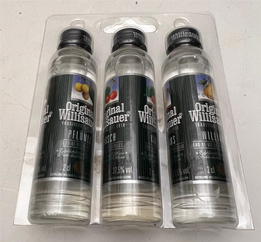 ORİGİNAL WİLLİSAUER LİQUOR  20 ML MİNYATÜR İÇKİ LİKÖR ŞİŞESİ KAPAGI ACILMAMIŞ DOLU 3 LÜ KOLEKSİYON