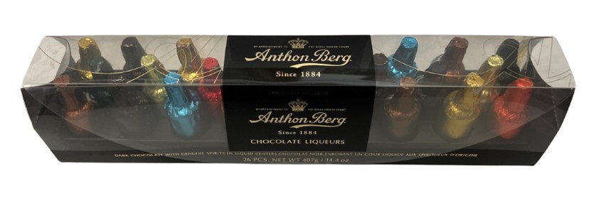 ANTHON BERG  CHOCOLATE COCKTAİLS LİQUOR 26 ADET MİNYATÜR İÇKİ ŞİŞELERİ ŞEKLİNDE İÇLERİ LİKÖR ÇİKOLATA