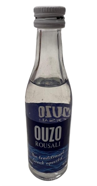 OUZO ROUSALI 50 ML MİNYATÜR İÇKİ LİKÖR ŞİŞESİ KAPAGI ACILMAMIŞ DOLU KOLEKSİYON