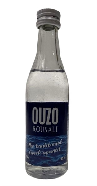 OUZO ROUSALI 50 ML MİNYATÜR İÇKİ LİKÖR ŞİŞESİ KAPAGI ACILMAMIŞ DOLU KOLEKSİYON