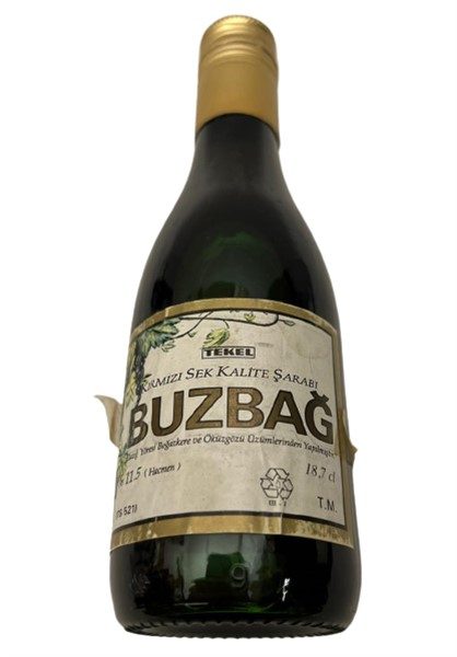 TEKEL BUZBAĞ ŞARAP 190 ML MİNYATÜR İÇKİ ŞARAP ŞİŞESİ KAPAGI ACILMAMIŞ DOLU KOLEKSİYON