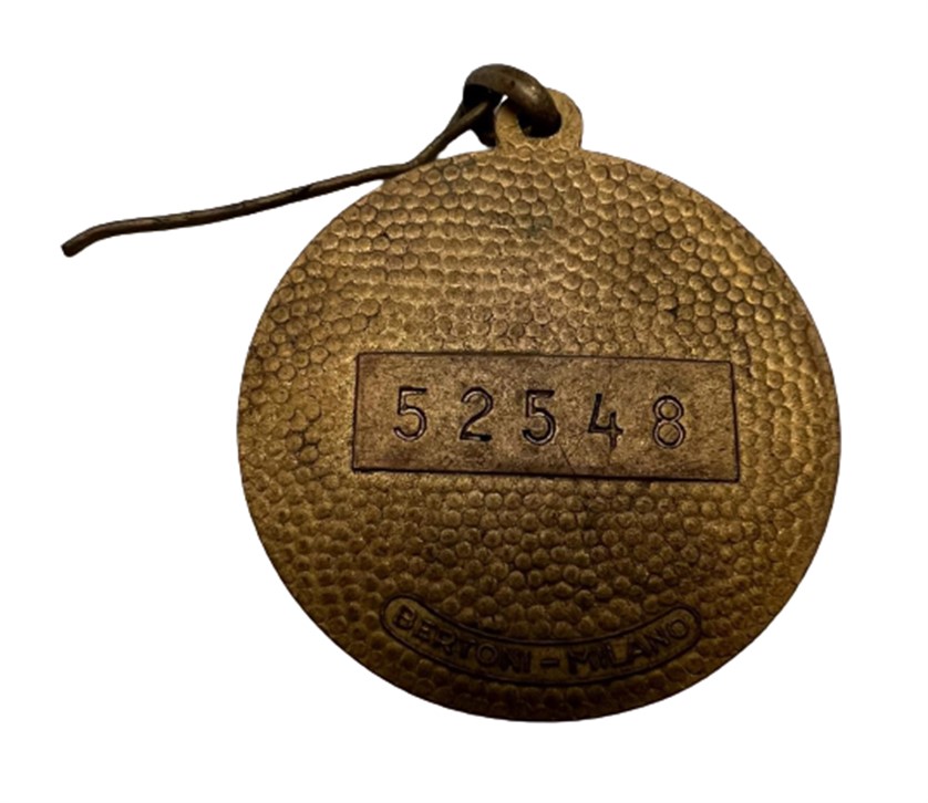 1960 FOIRE MILAN 52548 NUMARALI ROZET SICAK MINELİ