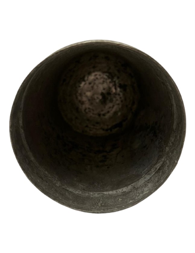 1900 OSMANLI MUTVAGINDA DONDURMA YAPIMINDA KULLANILAN USTA İŞİ DÖVME BAKIR AGZI  KAPAKLI DONDURMA YAPMA İC KABI