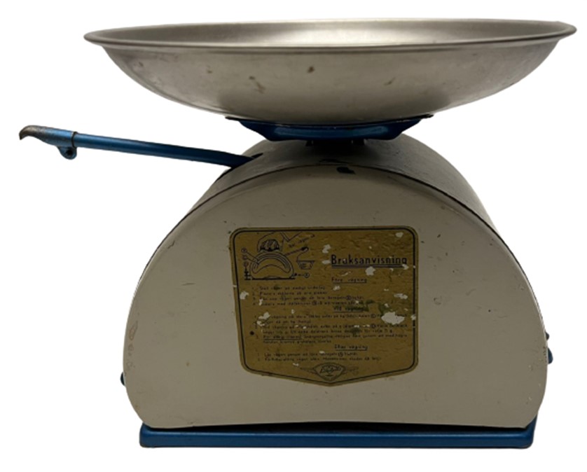 1950 KEFELİ LİNDELLS METAL MEKANİK 10 KG TARTABİLEN KADRANLI İBRELİ  TERAZİ