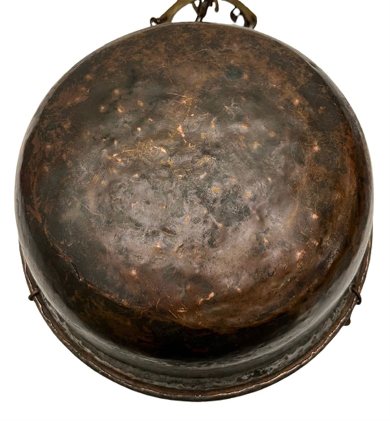 1880 OSMANLI PİRİNC VE  BAKIR TEK ZİNCİRLİ  TEK KEFELİ TOPTANCI TÜCCAR  KANTAR TERAZI