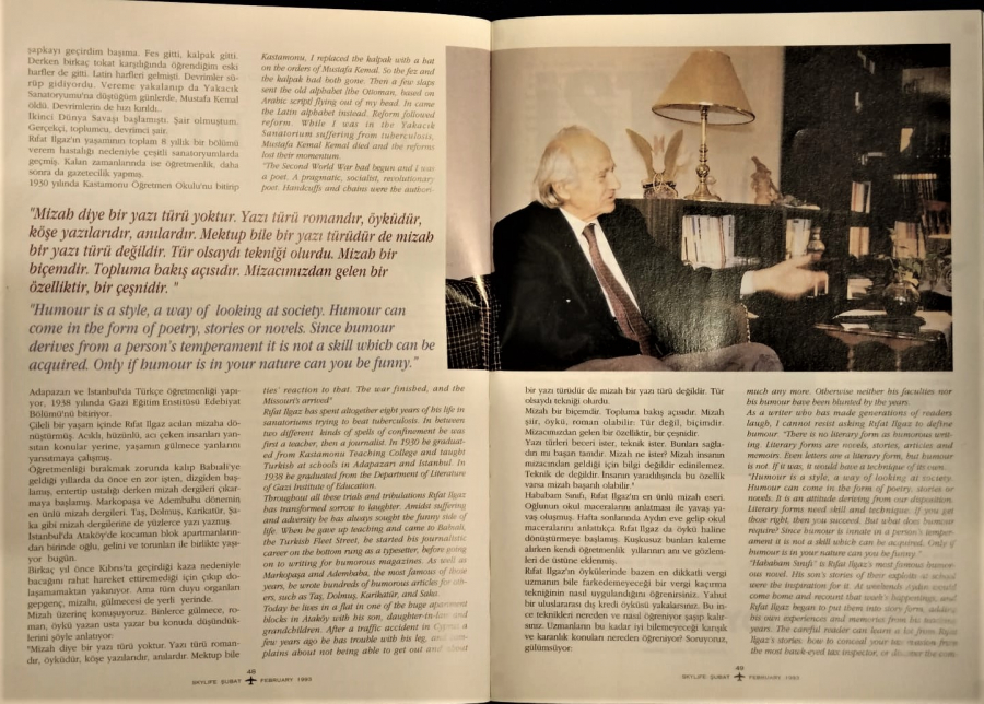 2/1993 YILI SKYLİFE TURKISH AIRLINES THY TÜRK HAVA YOLLARI AYLIK DERGİ A MASTERRPIECE BY SİNAN SÜLEYMANİYE CAMİİ