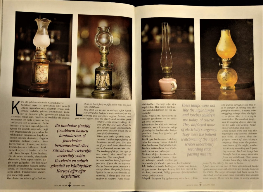 1/1993 YILI SKYLİFE TURKISH AIRLINES THY TÜRK HAVA YOLLARI  AYLIK DERGİ LAMBALAR