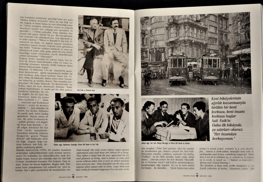 1/1993 YILI SKYLİFE TURKISH AIRLINES THY TÜRK HAVA YOLLARI  AYLIK DERGİ LAMBALAR