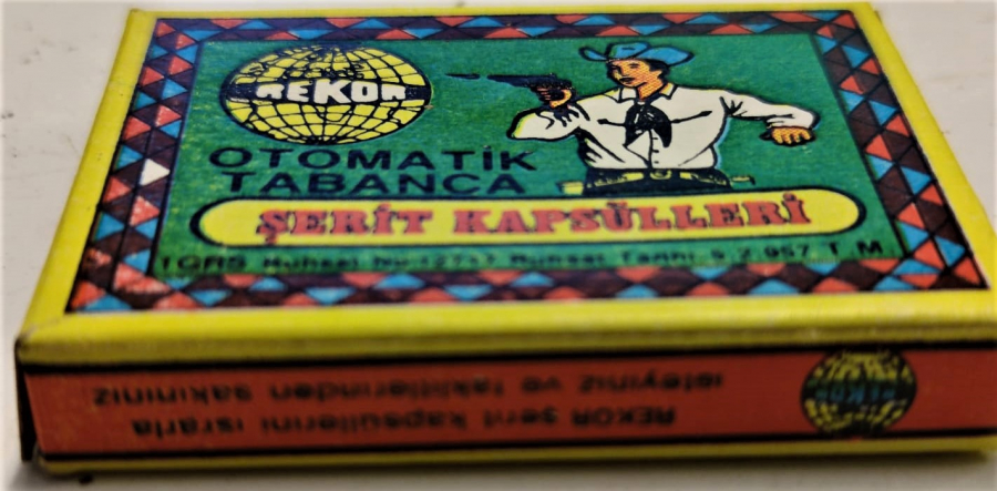 YERLİ KARTON ÜZERİ BASKILI KUTUSUNDA REKOR OTOMATİK TABANCA ŞERİT KAPSULLERİ