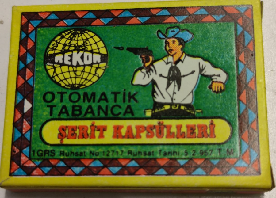 YERLİ KARTON ÜZERİ BASKILI KUTUSUNDA REKOR OTOMATİK TABANCA ŞERİT KAPSULLERİ