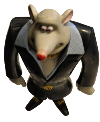 2006 WHİTEY WHİTERAT 5,5 MC DONALD'S FİLMİ AKSİYON FİGÜRÜ6DWA/AA MADE FOR MCD.S 2006  MADEİN  VİETNAM TKH  AYAKLAR ZIPLAMALI KOLLAR HAREKETLİ OYUNCAK FİGÜR  