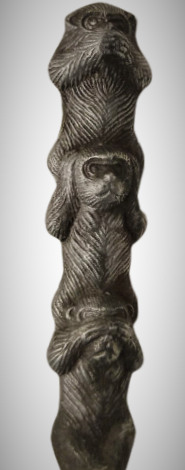  3 MAYMUNLU  GÖRMEDİM DUYMADIM SÖYLEMEDİM KAREKTERLİ KERATA  AYAKKABI ÇEKECEĞİ SAP KISMI DÖKÜM