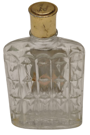 EYÜP SABRİ TUNCER METAL KAPAK YAZILI BEYAZ CAM  KOLONYA ŞİŞESİ ÜZERİ ETİKETLİ ORJINAL KAPAK