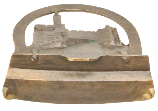 İSRAEL JARUSALEN PİRİNÇ ŞAMDAN 8 GÖZLÜ ÜZERİ YAZILI  KUDUS KALESİ MENORANIN 7 IŞIGI YEDİ GÜNÜ TEMSİL EDER