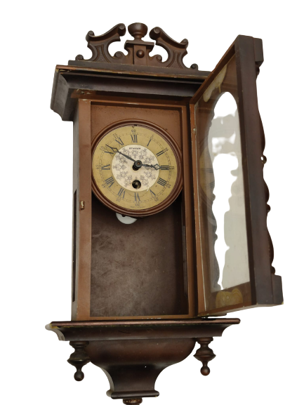 1950 STAGER  ALMAN SARKAÇLI UFAK BOYDA DUVAR SAATİ KURMALI MEKANİK WEST GERMANY ELDEN GECİRİLMESİ GEREKLİ