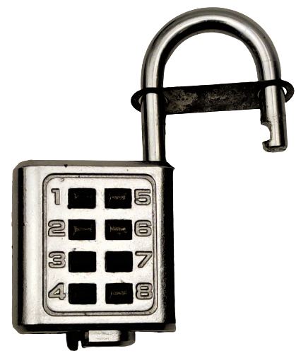 AIWA  DIGITAL-35 ŞİFRELİ 8 TUŞLU ASMA KİLİT ÜZERİNDEKİ TUŞLARA BASILARAK ACILAN  ŞİFRE ETİKETİ ÜZERİNDE