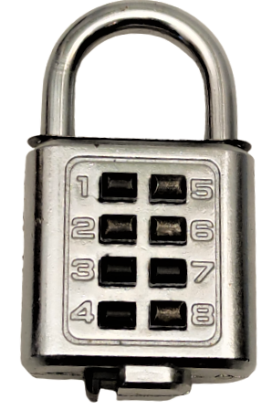 AIWA  DIGITAL-35 ŞİFRELİ 8 TUŞLU ASMA KİLİT ÜZERİNDEKİ TUŞLARA BASILARAK ACILAN  ŞİFRE ETİKETİ ÜZERİNDE