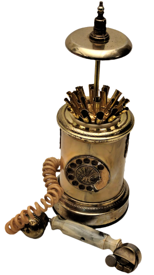 CEVİRMELİ TELEFON ŞEKLİNDE  SİGARALIK VE GAZLI MEKANİK ÇAKMAK ALTAN KURMALI LATERNA MÜZİKLİ