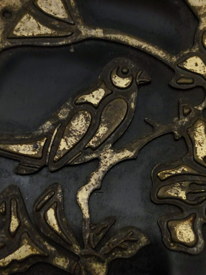 1910 OSMANLI ARMUDİ TARZDA TAMAMEN TESTERE EL İŞİ KOLYE UCU OLTU TAŞI UZERİNE GÜMÜŞ İŞ