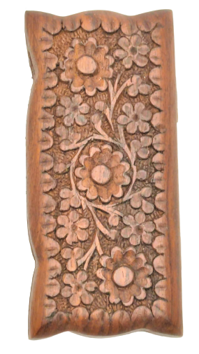 EL İŞCİLİKLİ GÜL  AGACINDAN YAPILMIŞ AHŞAP KAPAKLI KUTU