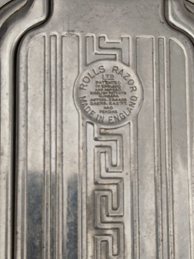 VINTAGE ROLLS RAZOR WHETTER COMPLETE MADE IN ENGLAND JİLET BİLEME APARATİ ALİMÜNYÜM KASA
