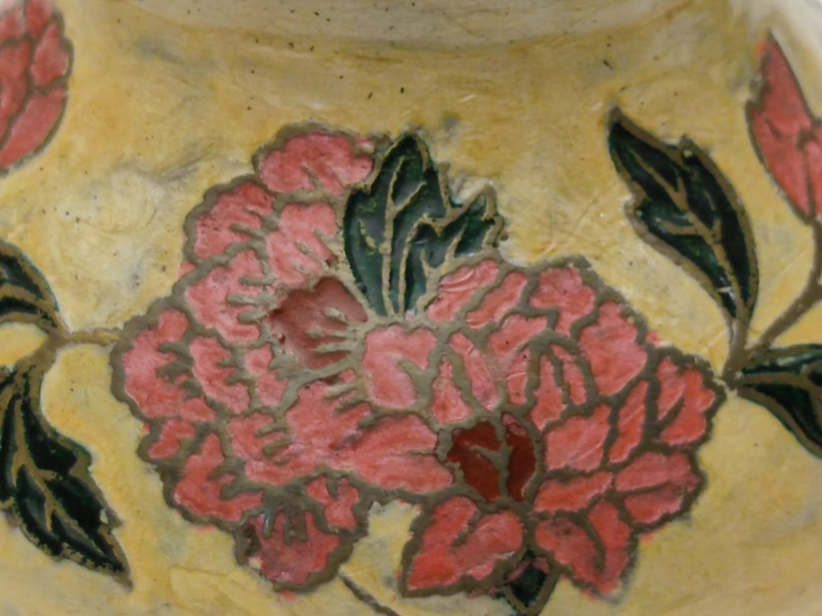 ÜZERİ SICAK MİNELİ CİCEK DESENLİ EL EL İŞCİLİKLİ PİRİNC KUWAIT KAPAKLI CAYDANLIK